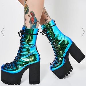 Dollskill club exx moonstone platform boots